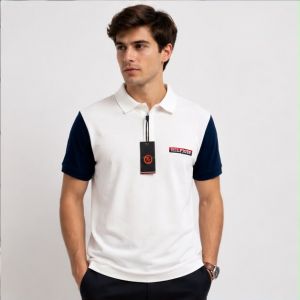 TOMMY HILFIG PREMIUM WHITE BLUE POLO