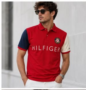 TOMMY HILFIG RED PREMIUM WHITE SHIRT LINING