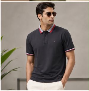 TOMMY HILFIG PREMIUM BLACK PREMIUM POLO