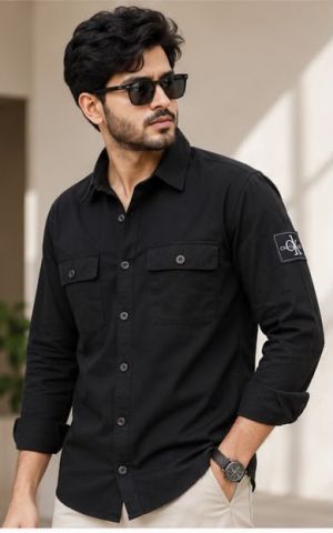 CK PREMIUM BLACK DOUBLE POCKET SHIRT