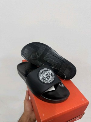 Versace Flip Flop Black White 466
