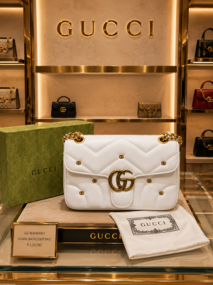 GG MARMONT SHOULDER BAG WITH DUST BAG FOLDING BOX 6354