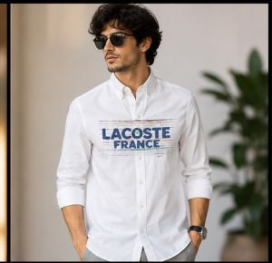 LACOSTTE WHITE  IMPORTED CLASSIC SHIRT