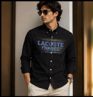 LACOSTTE BLACK  IMPORTED CLASSIC SHIRT