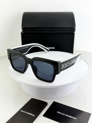 DOL-SE & GABBANA 6184 BLACK WHITE STICK FULL BLACK GLASSES 