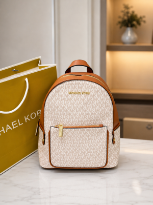 Michaeel Kors Kenly Medium Adina Backpack 100805 Beige Brown