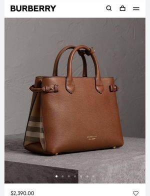 Burberrryy  banner premium handbag with satin dustbag tags etc