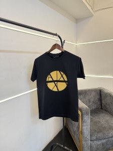 AX turkey imported 3d print round neck tshirt black