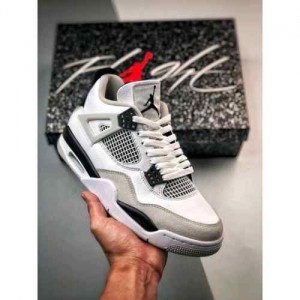 Air Jordan Retro 4 Military Black For Mens Semi UA