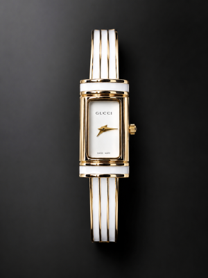 Gucc ci bamboo analog ladies white 703