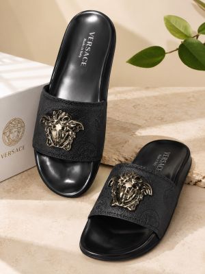Versace Flip flop Black Sliver 462