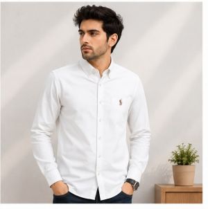 RALPPH LAUREN WHITE PREMIUM CLASSIC SHIRT