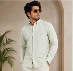 RALPPH LAUREN LIGHT GREEN PREMIUM CLASSIC SHIRT