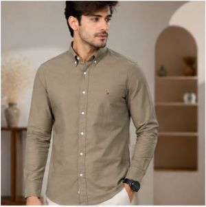 RALPPH LAUREN BROWN PREMIUM CLASSIC SHIRT