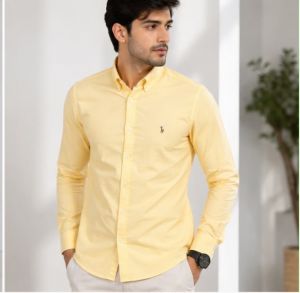 RALPPH LAUREN YELLOW PREMIUM CLASSIC SHIRT