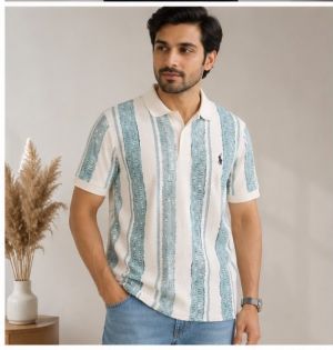 RALPPH LAUREN BLUE WHITE PREMIUM CLASSIC SHIRT