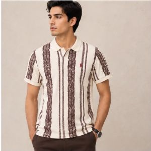 RALPPH LAUREN WHITE BROWN PREMIUM CLASSIC SHIRT