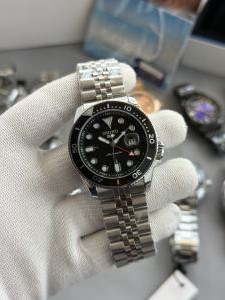 Seik o 5 GMT Back Open Black