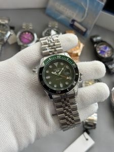 Seik o 5 GMT Back Open Green