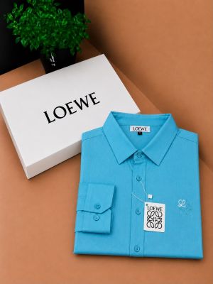 Loewe 100% Imported Pure Linen Fabric Very Premium Full Sleeves Shirt CS410