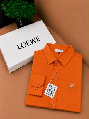Loewe 100% Imported Pure Linen Fabric Very Premium Full Sleeves Shirt CS410