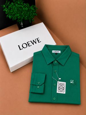 Loewe 100% Imported Pure Linen Fabric Very Premium Full Sleeves Shirt CS410