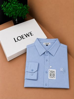 Loewe 100% Imported Pure Linen Fabric Very Premium Full Sleeves Shirt CS410