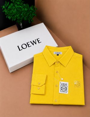 Loewe 100% Imported Pure Linen Fabric Very Premium Full Sleeves Shirt CS410
