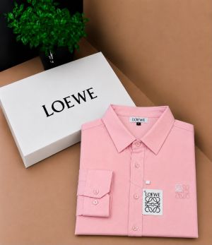 Loewe 100% Imported Pure Linen Fabric Very Premium Full Sleeves Shirt CS410