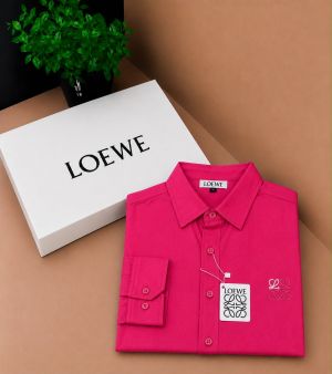 Loewe 100% Imported Pure Linen Fabric Very Premium Full Sleeves Shirt CS410