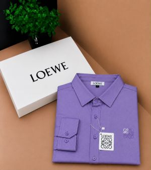 Loewe 100% Imported Pure Linen Fabric Very Premium Full Sleeves Shirt CS410