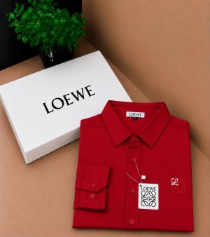 Loewe 100% Imported Pure Linen Fabric Very Premium Full Sleeves Shirt CS410