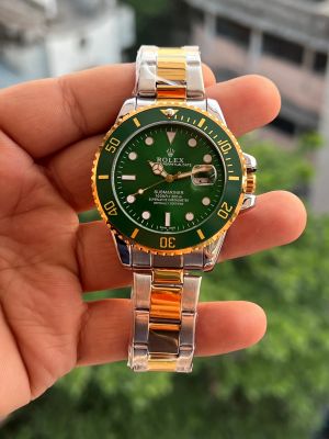 Rolee-x submariner dual tone green premium watch