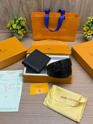 LOUIIS VUITTON Premium_Belt_&_Wallet_Combo_C465