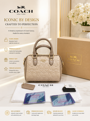 COACCH ROWAN MINI EMBOSSED CROSSBODY BAG PREMIUM WITH OG BOX