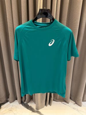 Asix Chest Logo Round Neck T-shirt Green