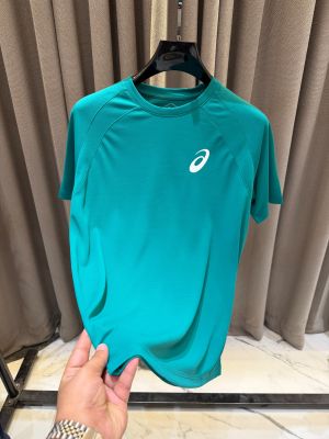 Asix Chest Logo Round Neck T-shirt Green
