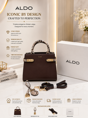 ALDDO LISBON SATCHEL SNAKESKIN HAND BAG PREMIUM WITH OG BOX