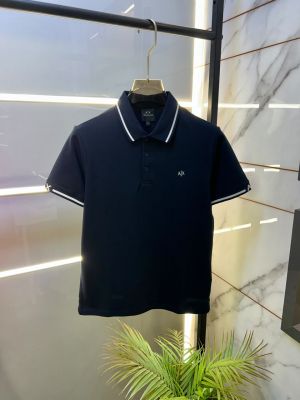 Arman_ Exchange Navy Polo Premium Collar Neck T-shirt F3830-NY