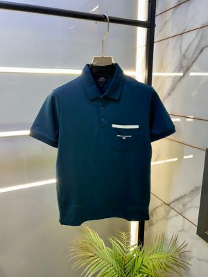 Arman_ Exchange Green Polo Premium Collar Neck T-shirt F3830-GR