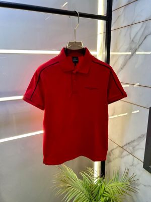 Arman_ Exchange Red Polo Premium Collar Neck T-shirt F3830-RE