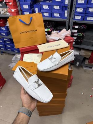 Louuisvuitton Monte Carlo Moccasin White Loafers