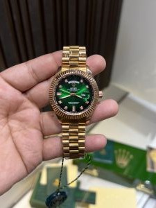 Rolee-x day date copper green premium watch 