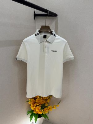 Aston Martin Hacket Cream Polo Premium Collar Neck T-shirt F3757-CR