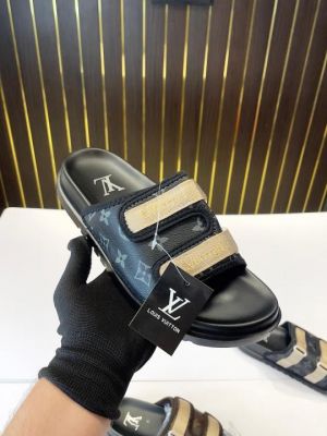 Louiiss Vuitton premium Monogram Black Flipflop