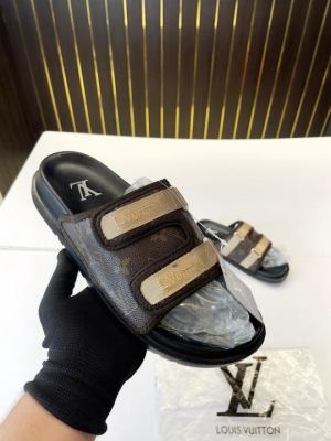 Louiiss Vuitton premium Monogram Brown Flipflop