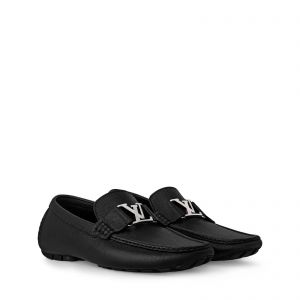 Louii.s Vuitton Lv Monte Carlo Moccasin Loafer BlackSilver 