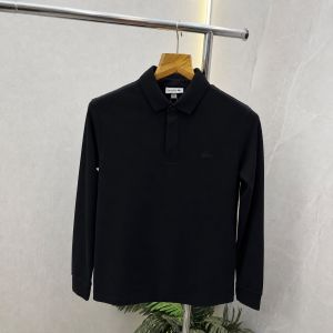Lacost Black Full Sleeves Premium Polo Tshirt 559