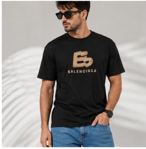 BALENCIAG BLACK PREMIUM FRONT PRINTED TEE