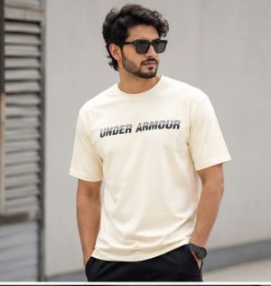 underrarmour creme PREMIUM project rock tee